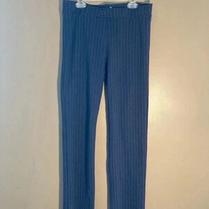 Betabrand striped navy pants